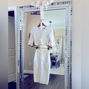 Forever Unique London, Ivory two piece dress, form fitting, great condition.